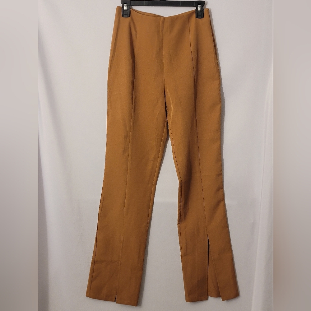 Lulu's Bootcut High Rise Split-Hem Pants Size Medium